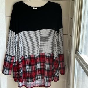 Layered-look XXL Tunic